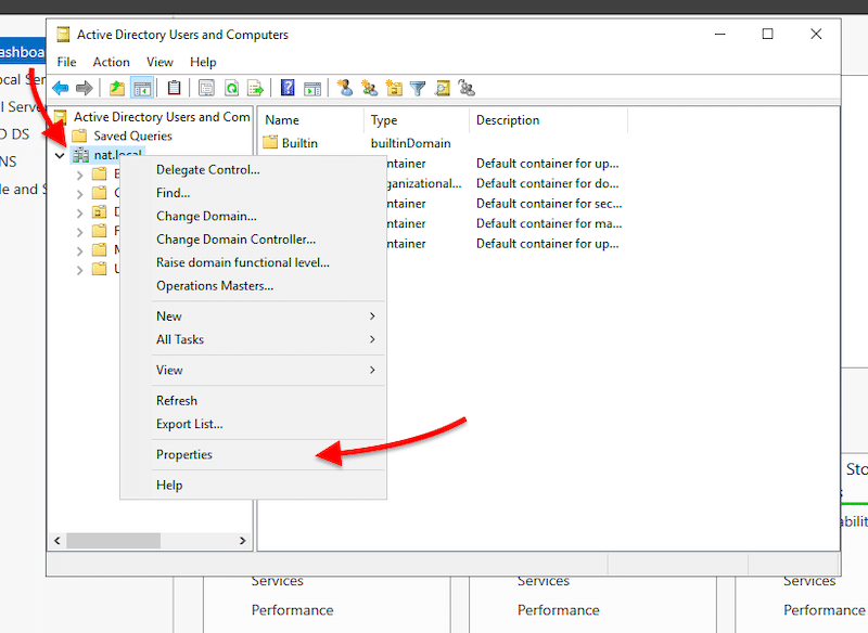 Active Directory Users and Computers