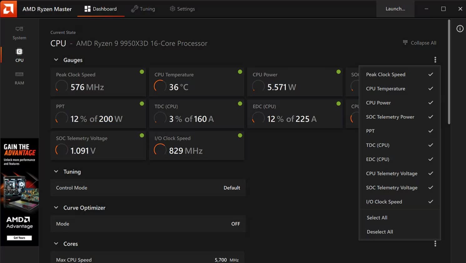 AMD Ryzan master cpu temp