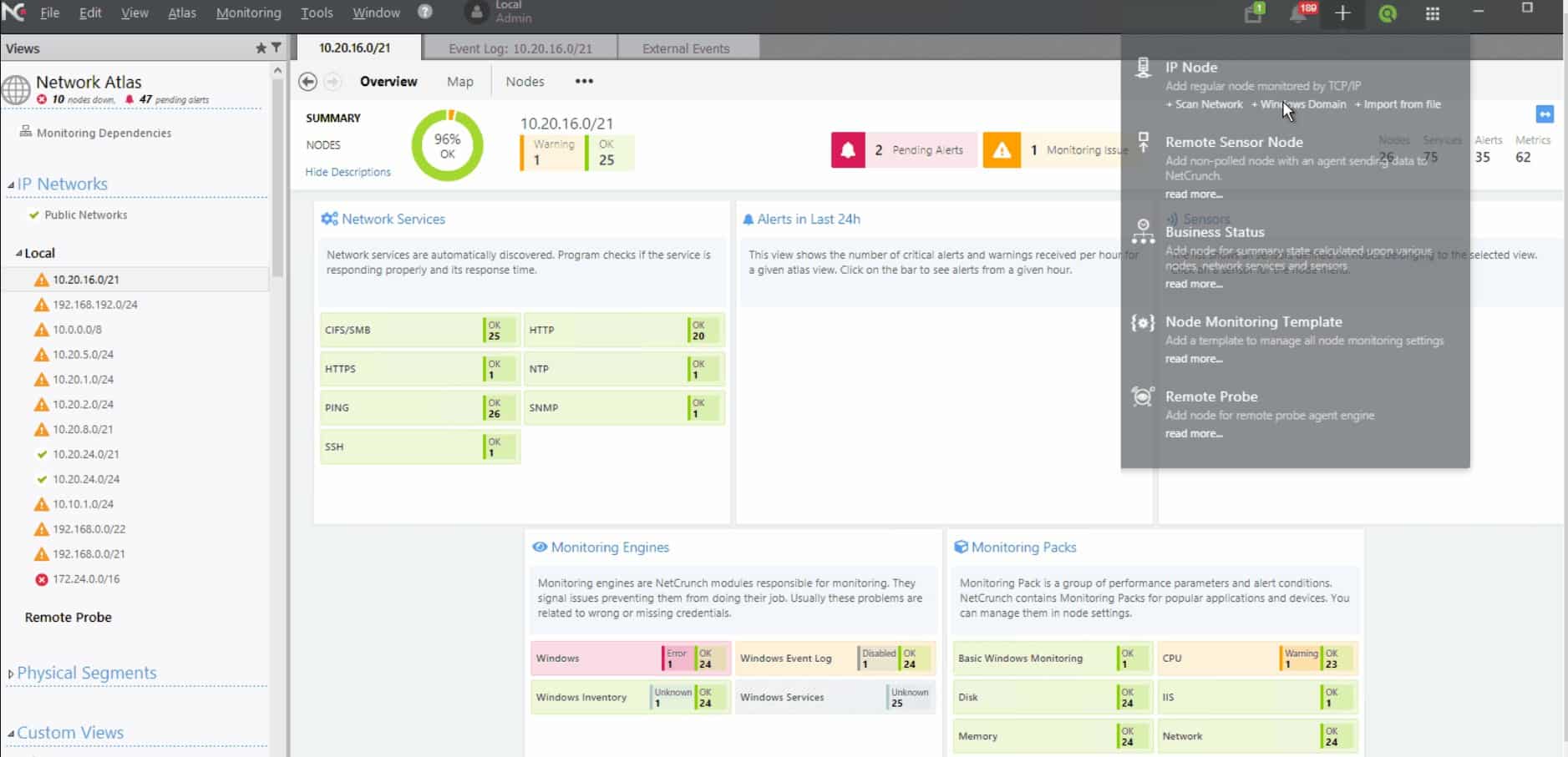 Adrem Netcrunch Network Monitoring