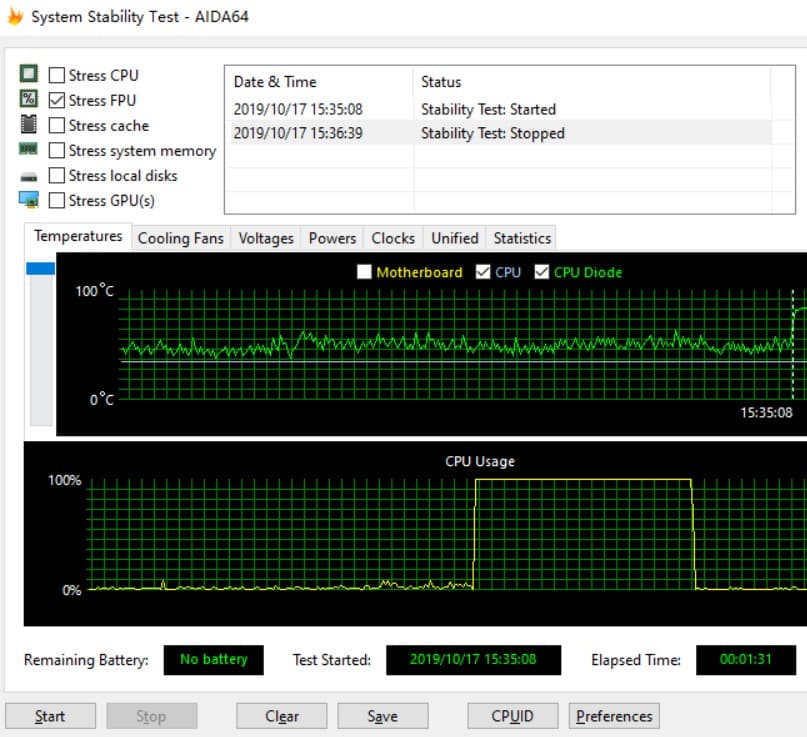 Aida64 cpu temperature