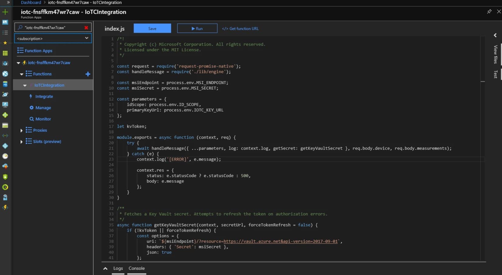 Azure Microsoft Iot central