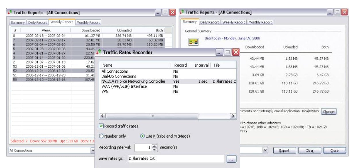 BWMonitor screenshots
