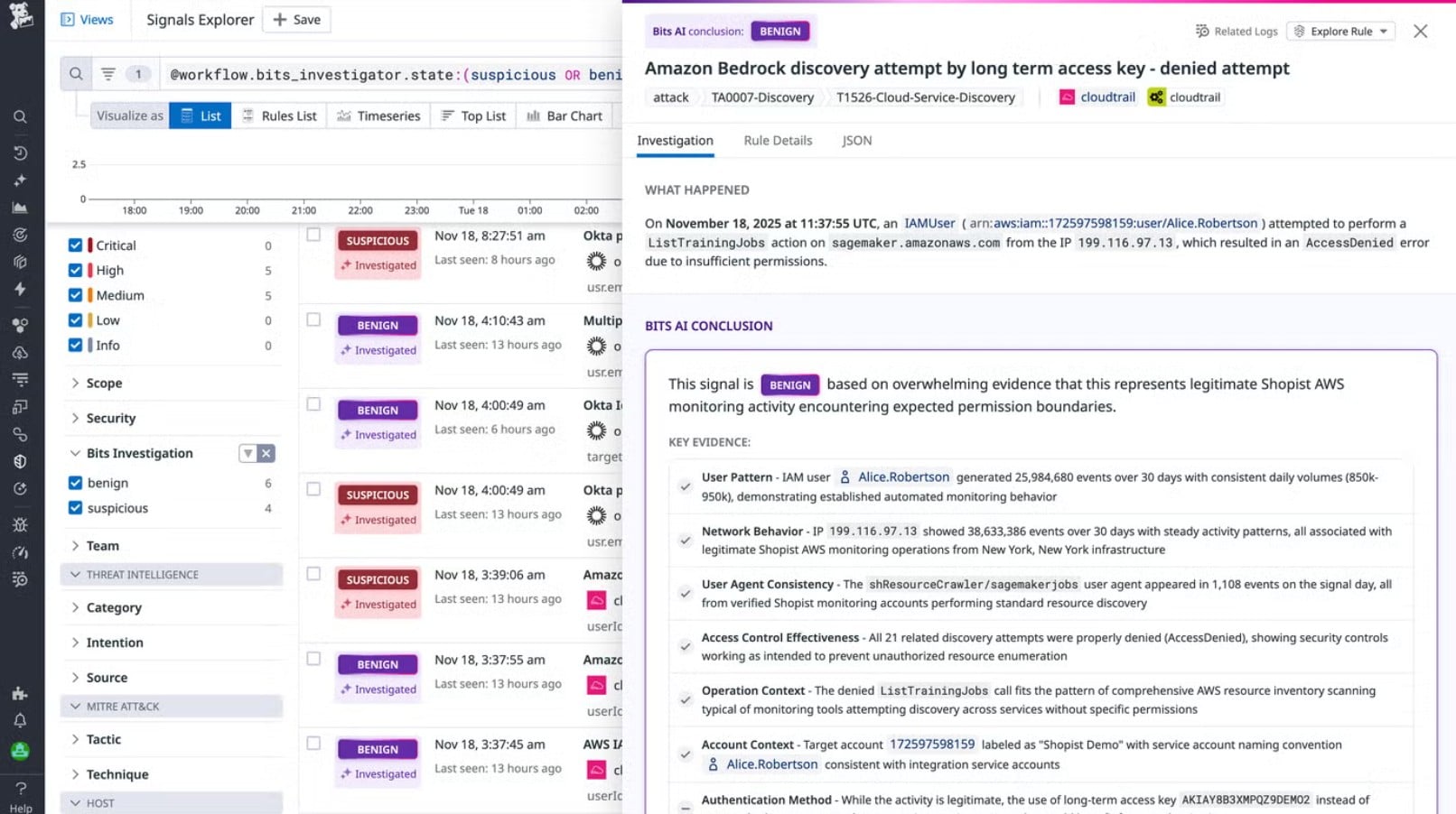 Datadog SIEM threat protection