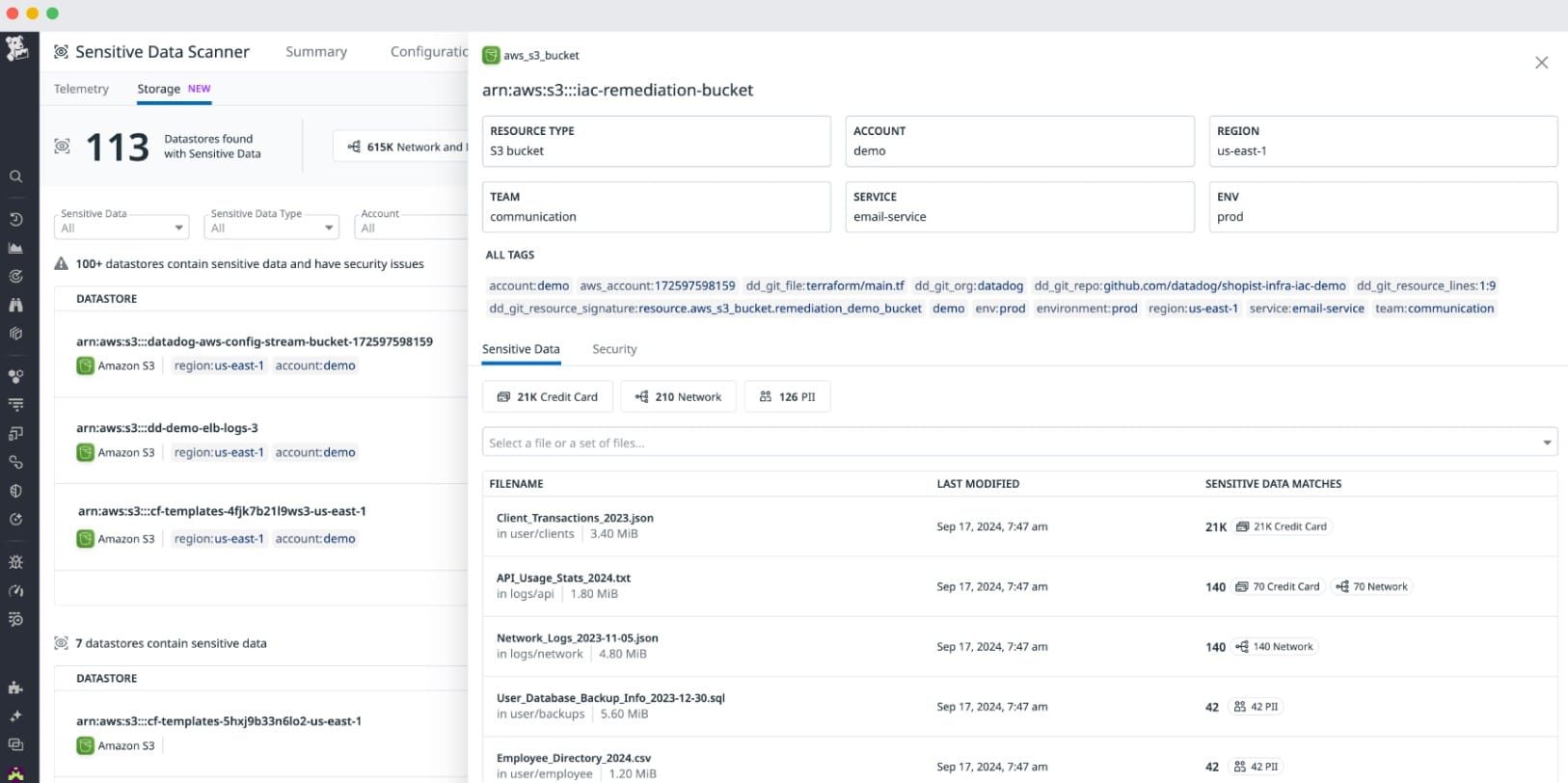 Datadog Sensitive Data Scanner