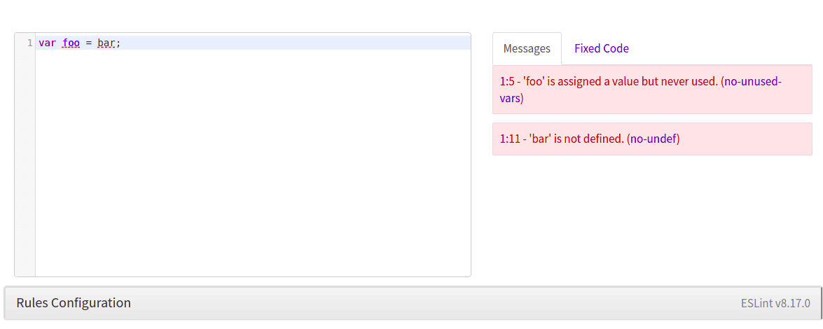 ESLint java debugging tool