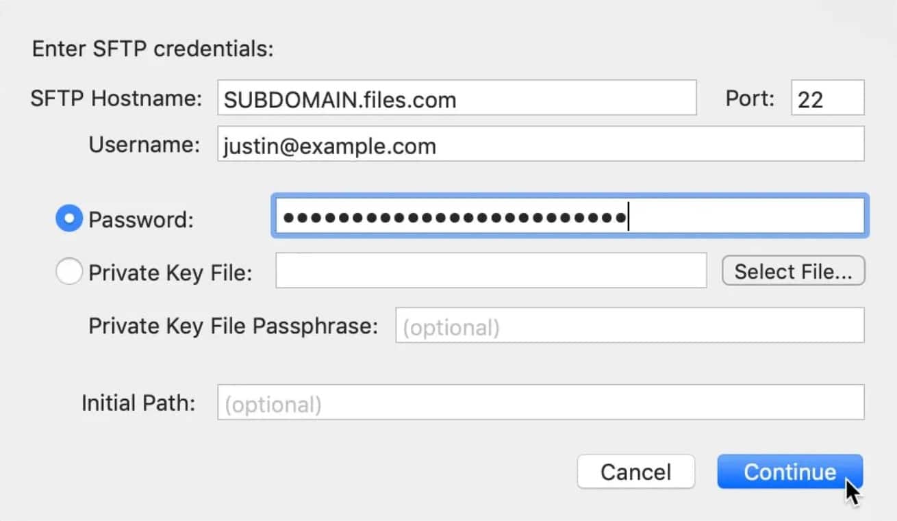 Files ftp