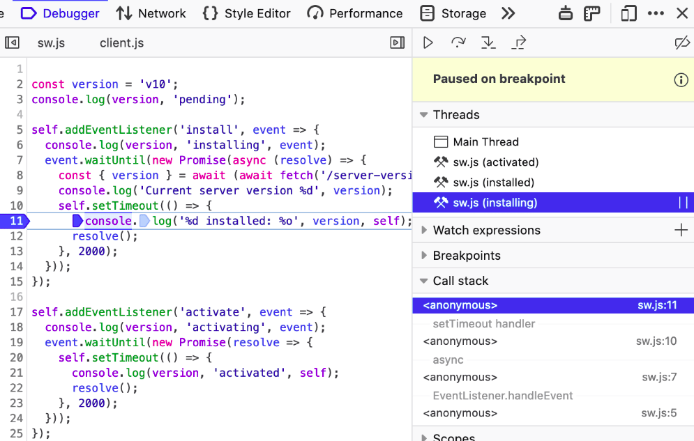 Firefox JavaScript Debugger