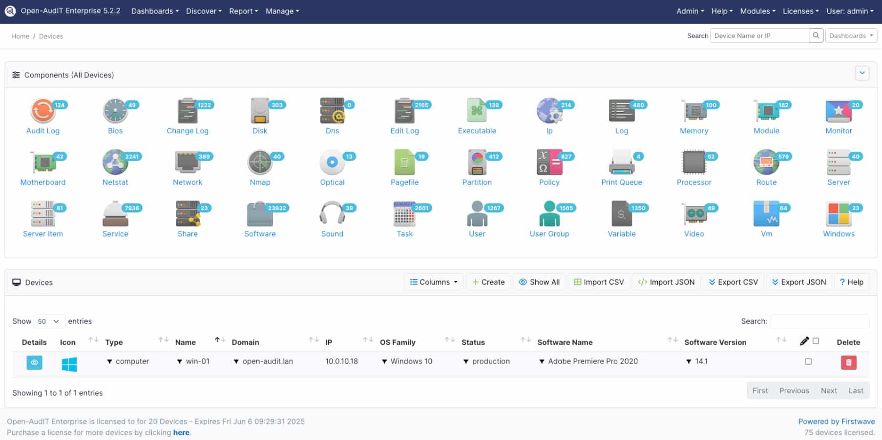 Firstwave OpenAudIT Inventory