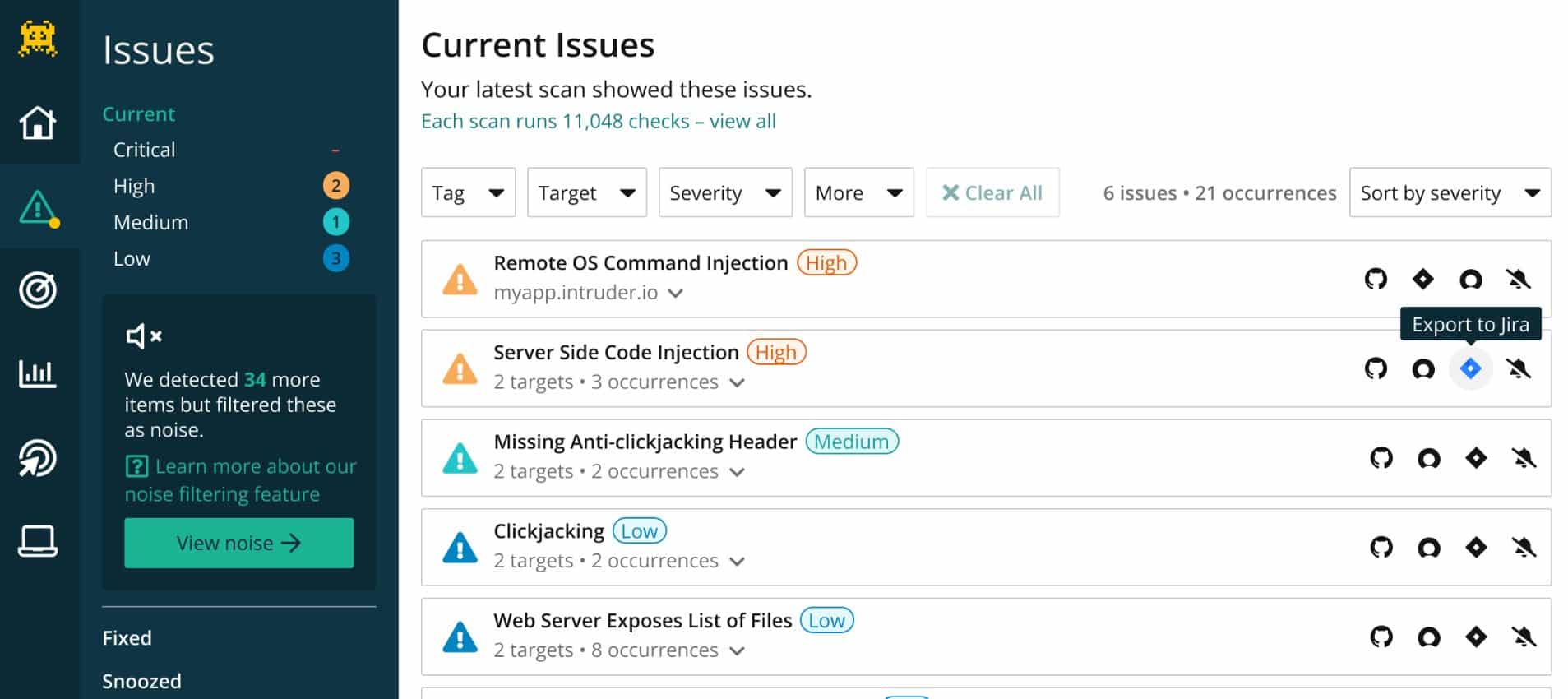 Intruder vulnerability scanner