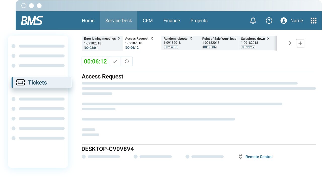 Kaseya BMS PSA Software for MSPs