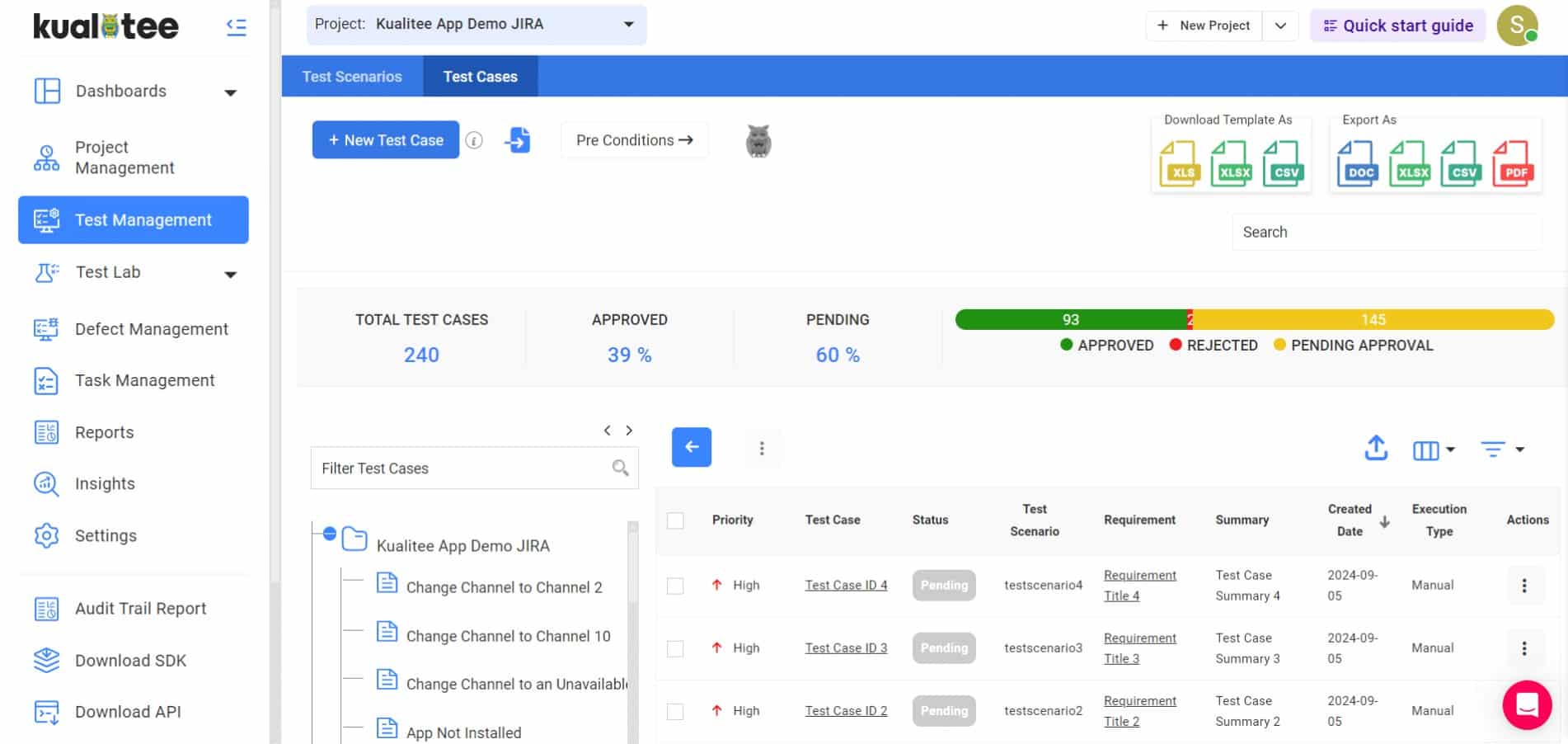 Kualitee testing software