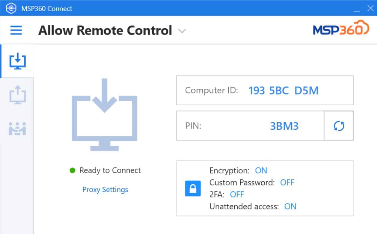 MSP360 Connect Remote Access