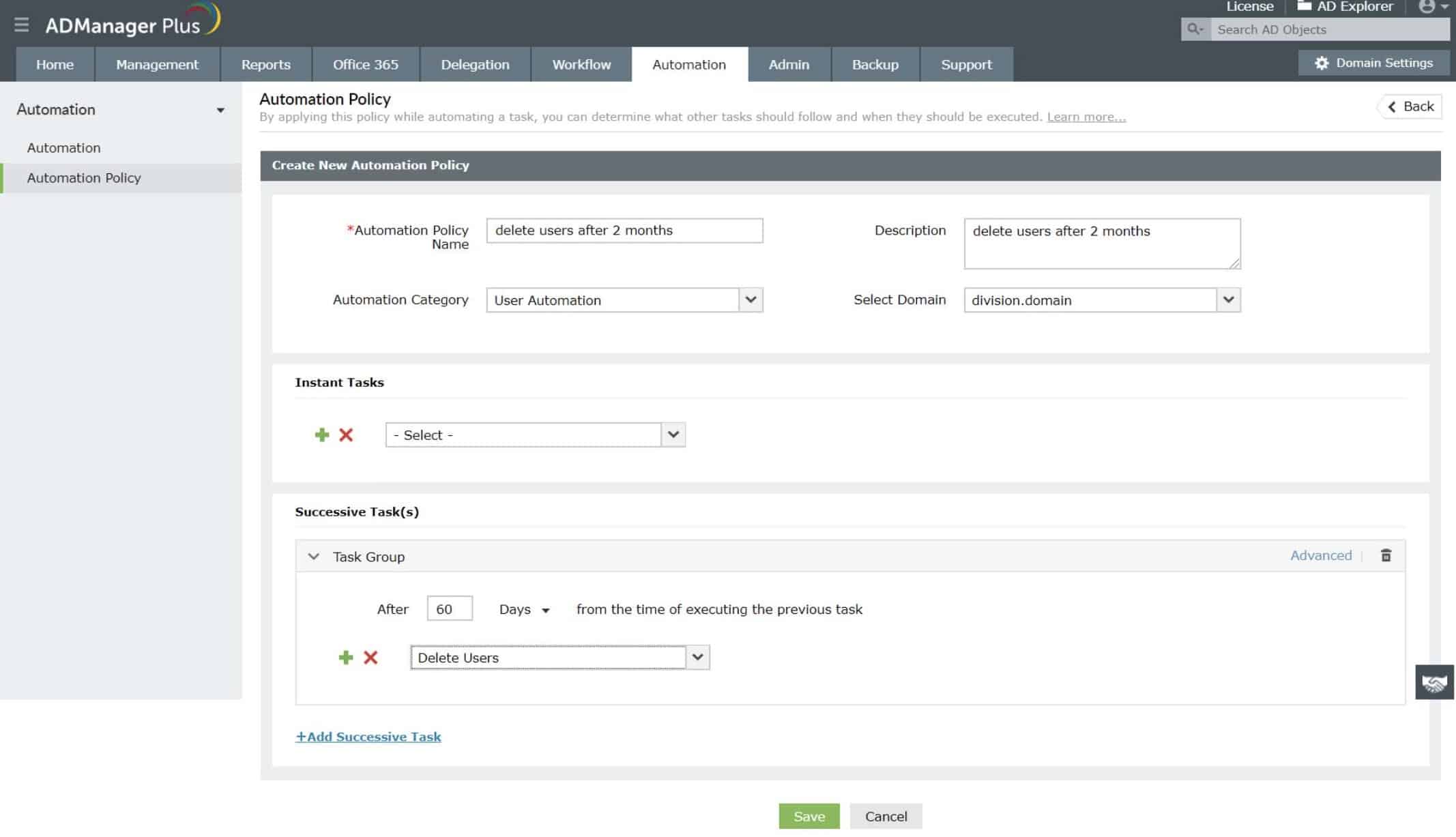 ManageEngine ADManager Plus Automation