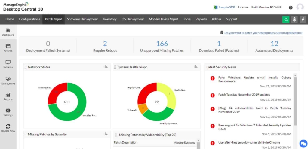 ManageEngine Endpoint Central Patch Management Module