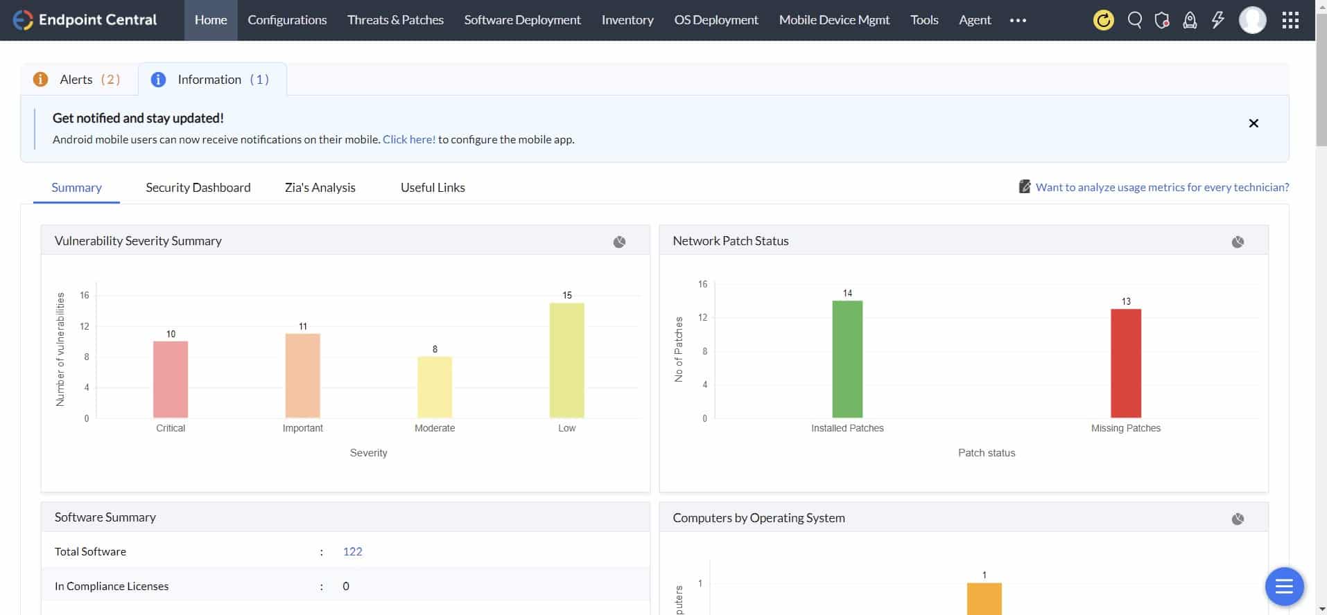 ManageEngine Endpoint Central Alerts