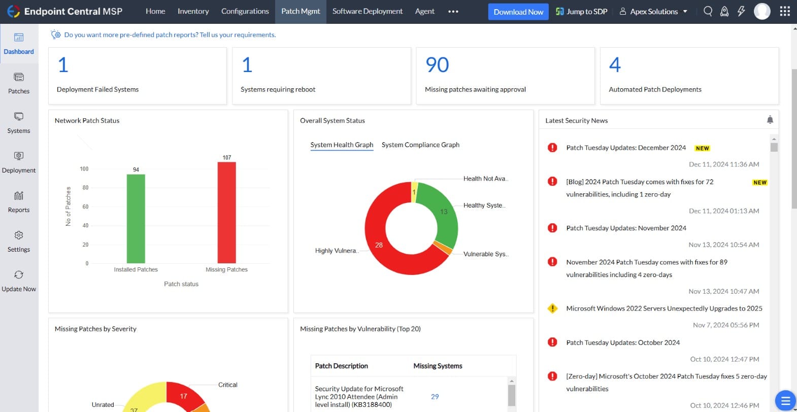 ManageEngine Endpoint Central MSP Patches