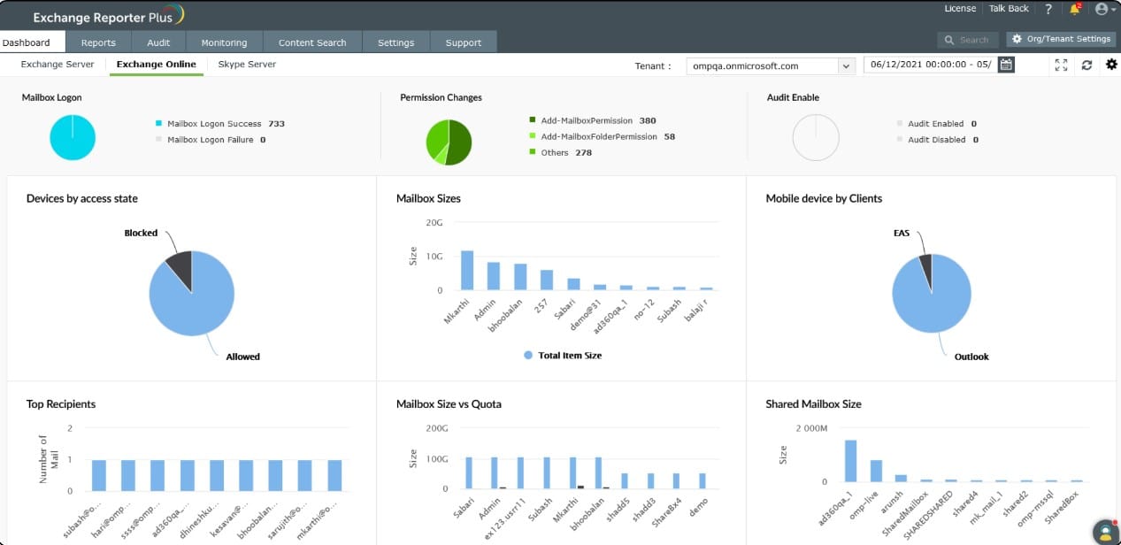 ManageEngine Exchange Reportus Plus