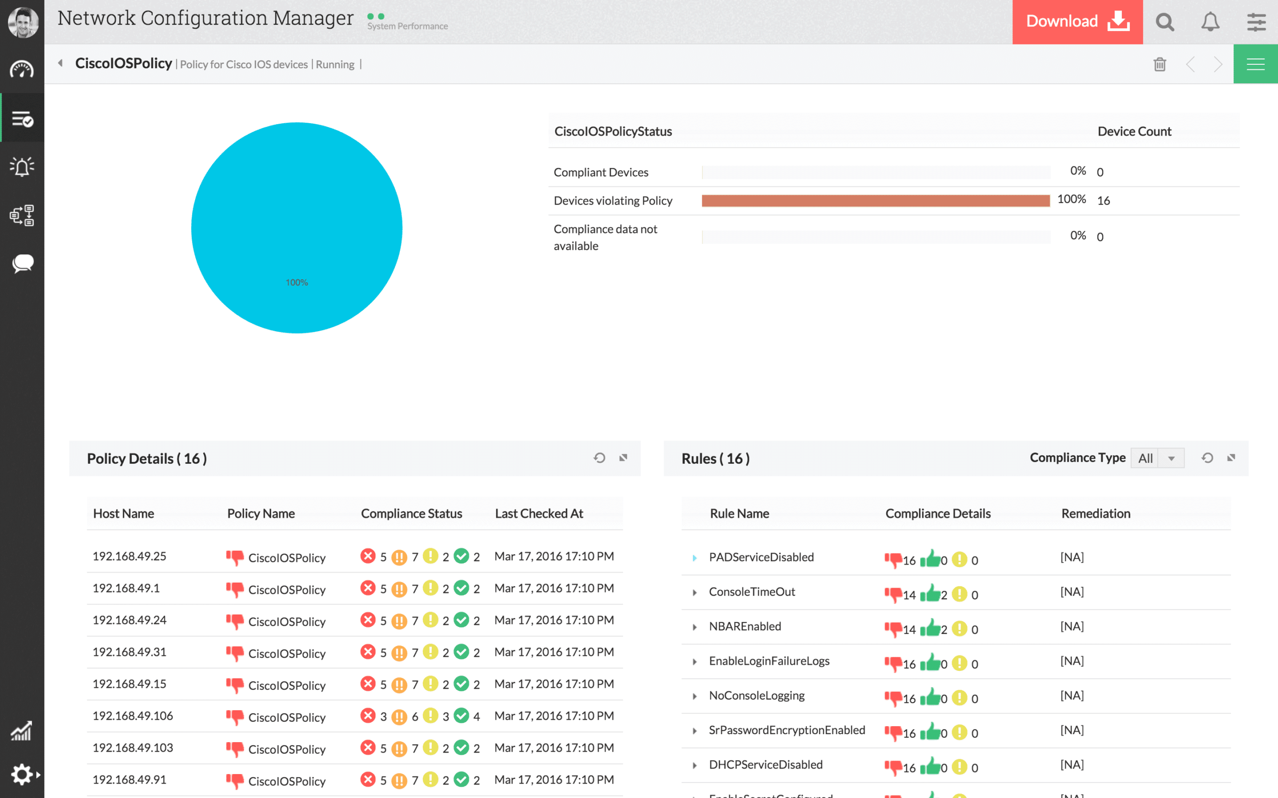 ManageEngine Network Configuration Manager