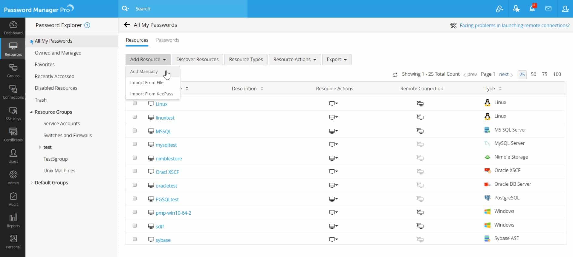 ManageEngine Password Manager Pro Explorer