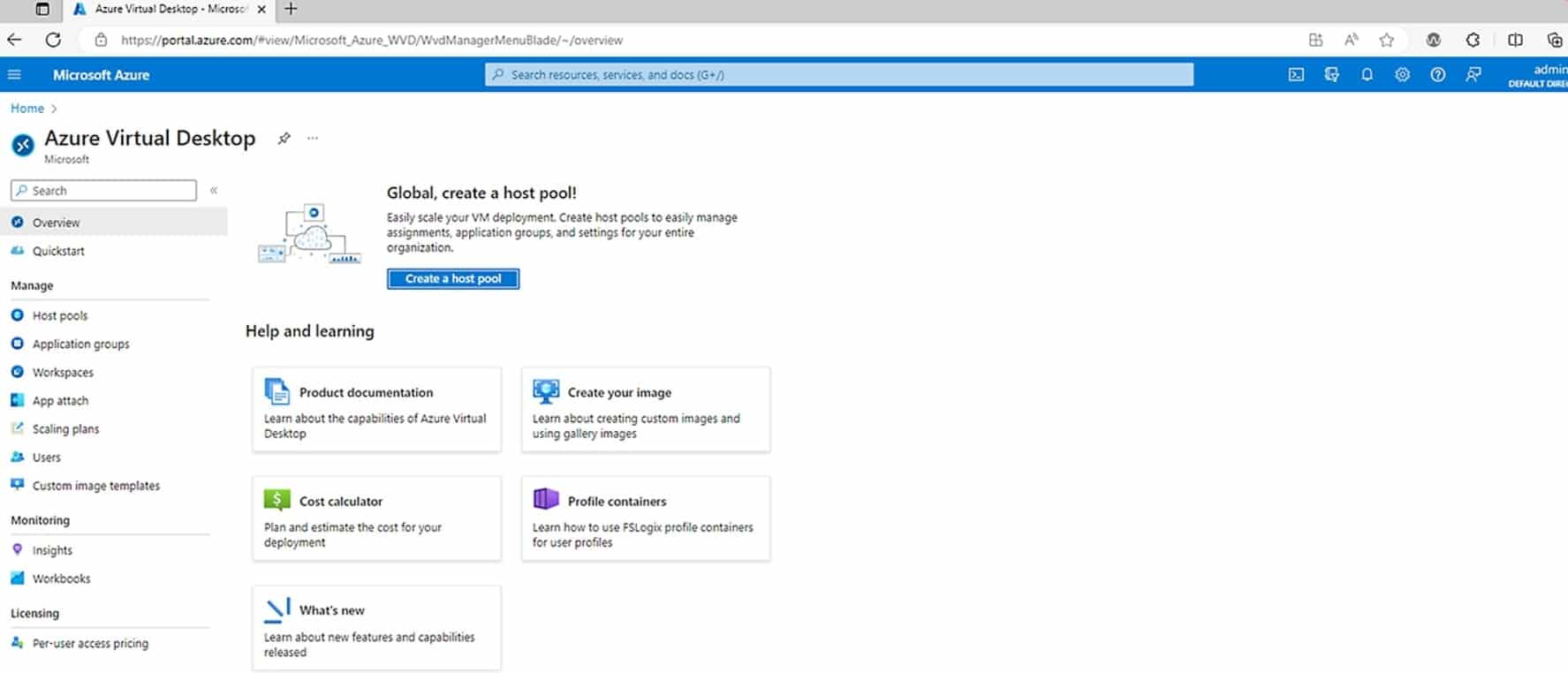 Microsoft Azure Virtual Desktop