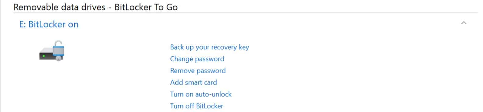 Microsoft Bitlocker To Go USB