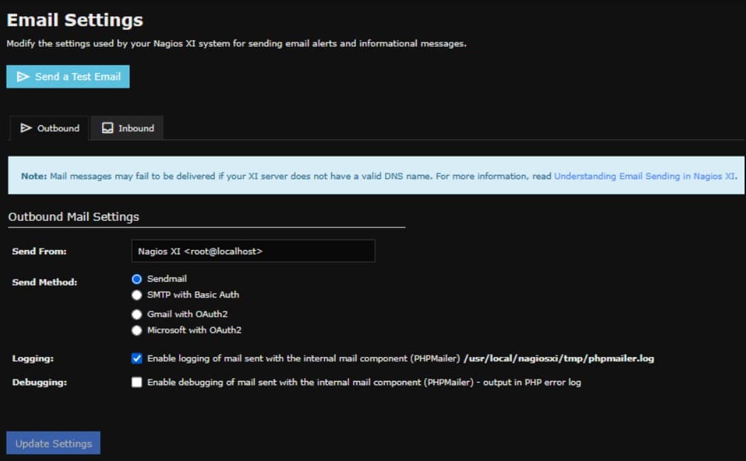 Nagios XI email alerts