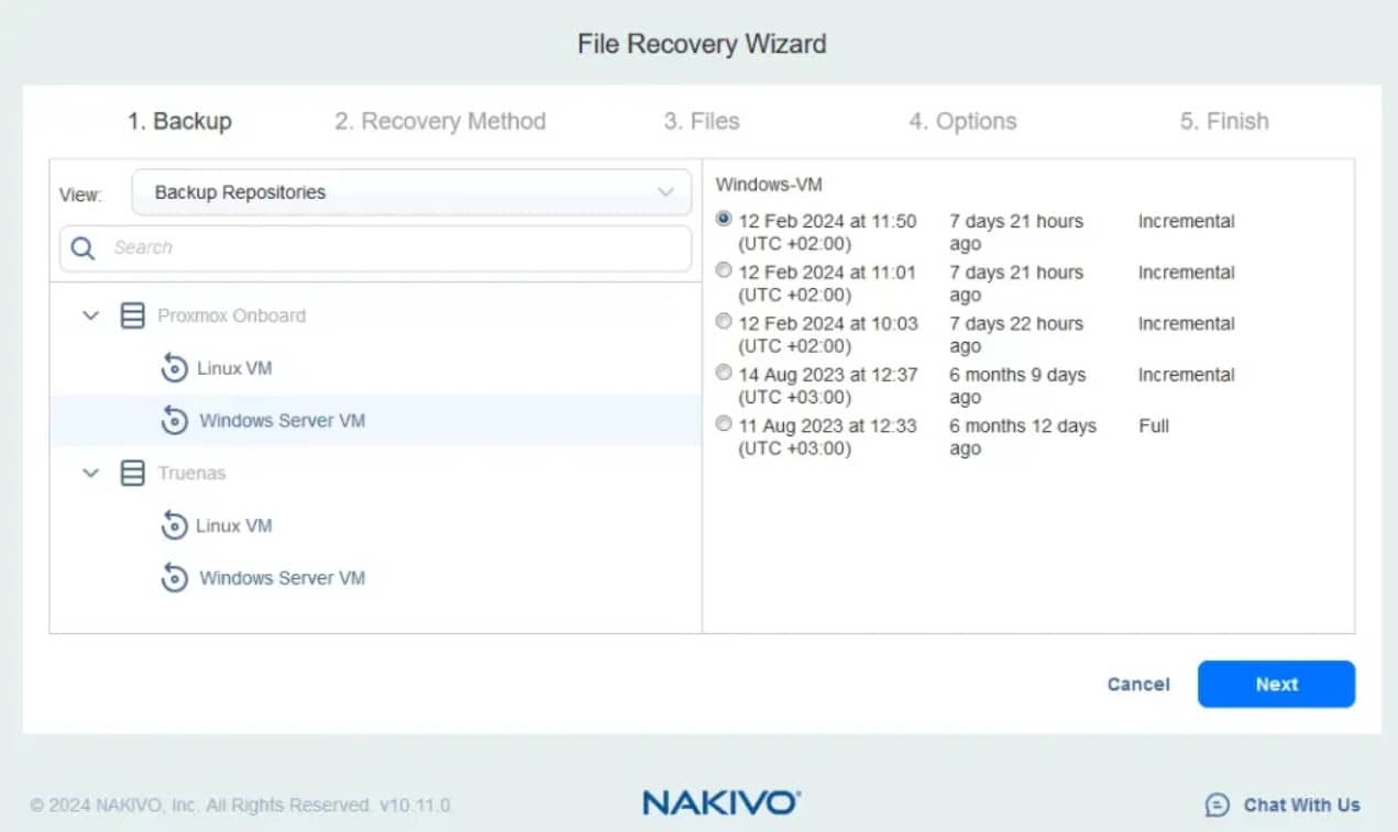 Nakivo backup and replication vm backup