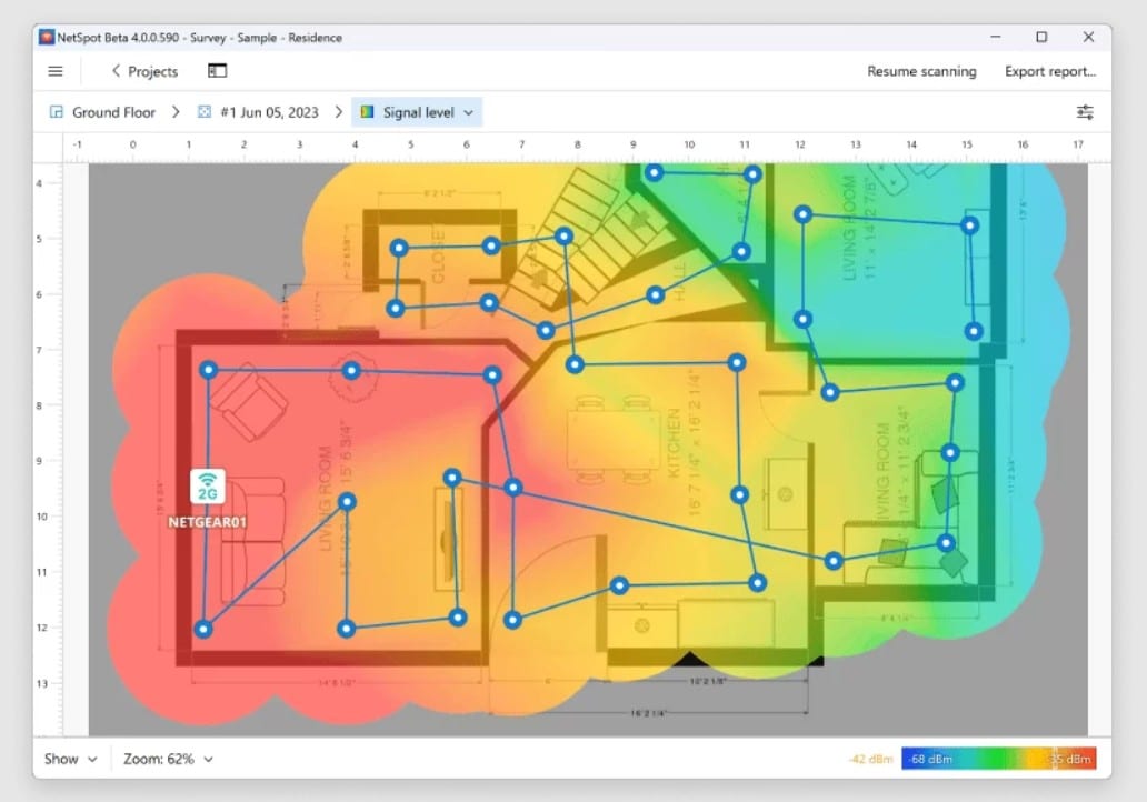 Netspotapp wifi heat maps