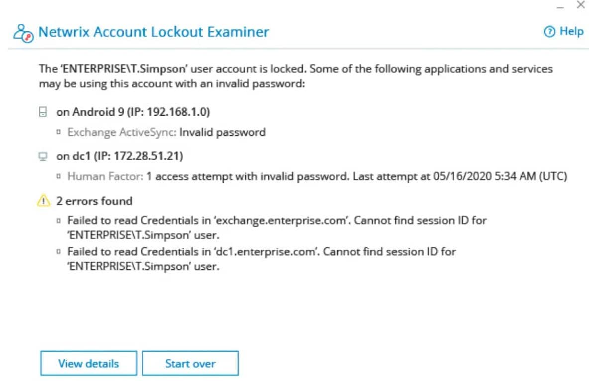 Netwrix Account Lockout Examiner Analyzer
