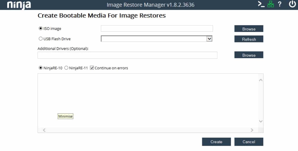 Ninjaone disk imaging backup