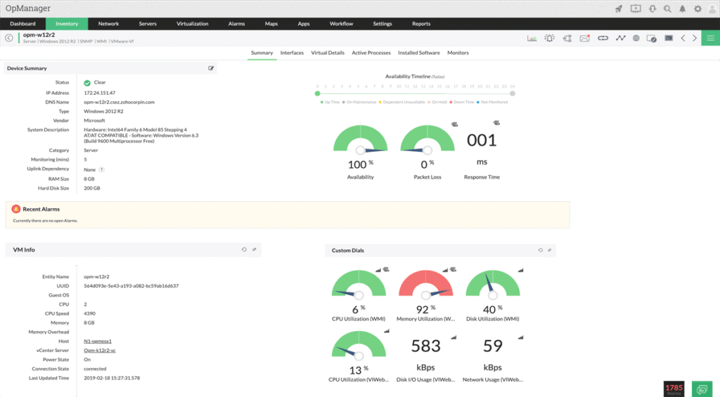 OpManager-Index-Snapshot