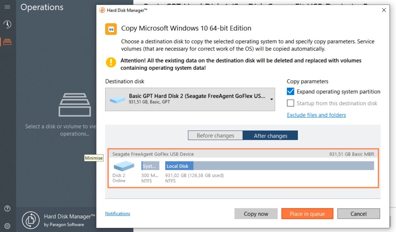 Paragon Software hard disk manager