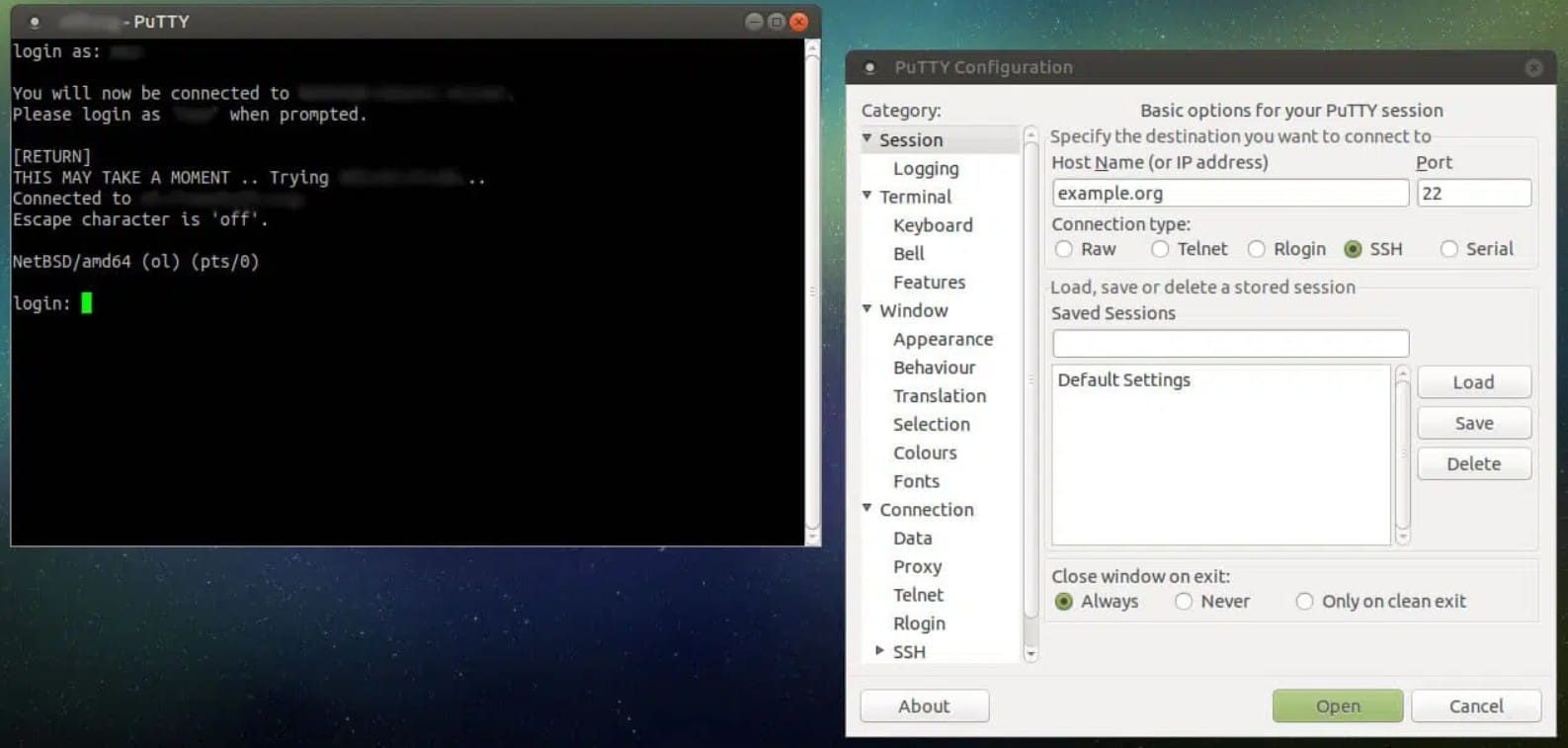 Putty SSH