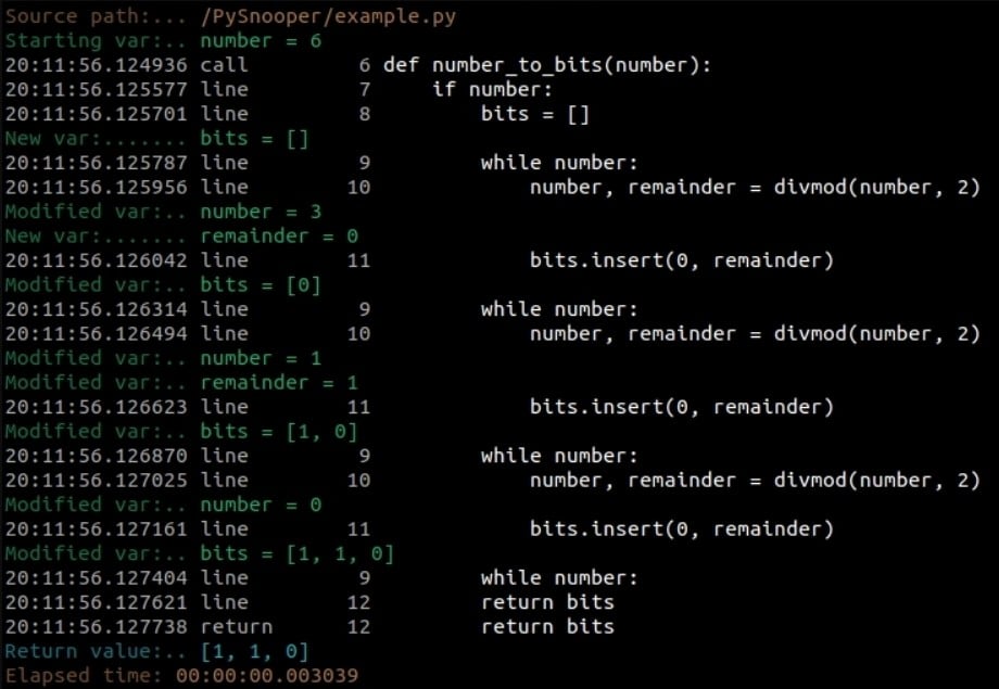 Pysnooper python debug