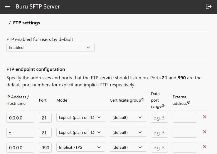 Rebex Buru SFTP Server
