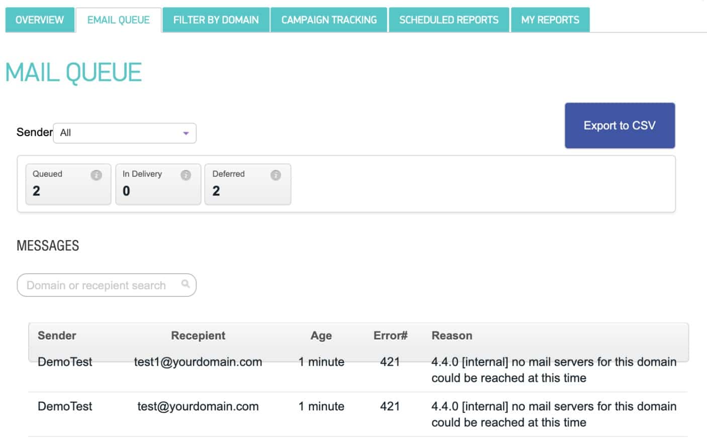 SMTP.com Email Queue