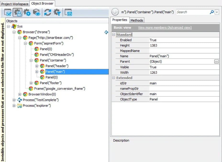 Smartbear testcomplete automated browser testing