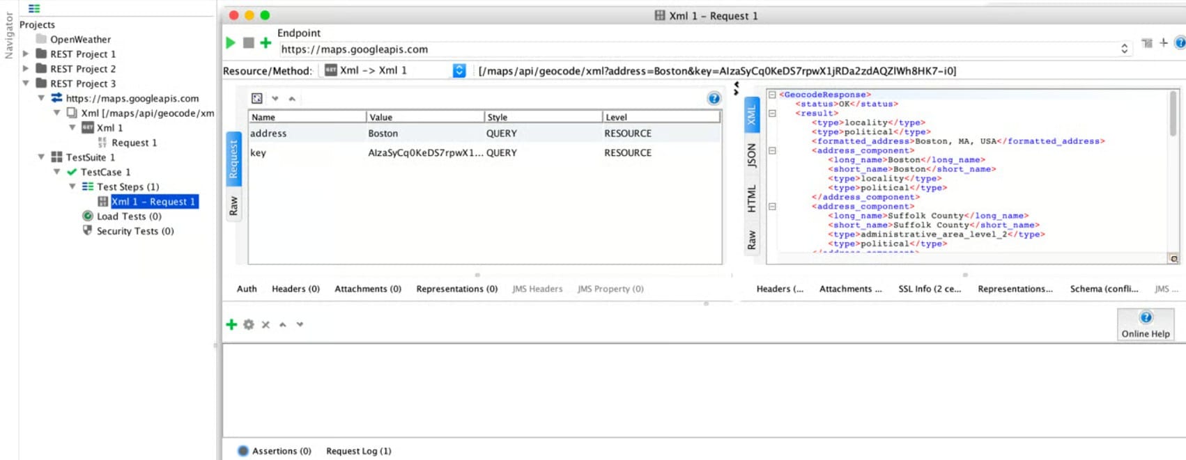 SoapUI api testing