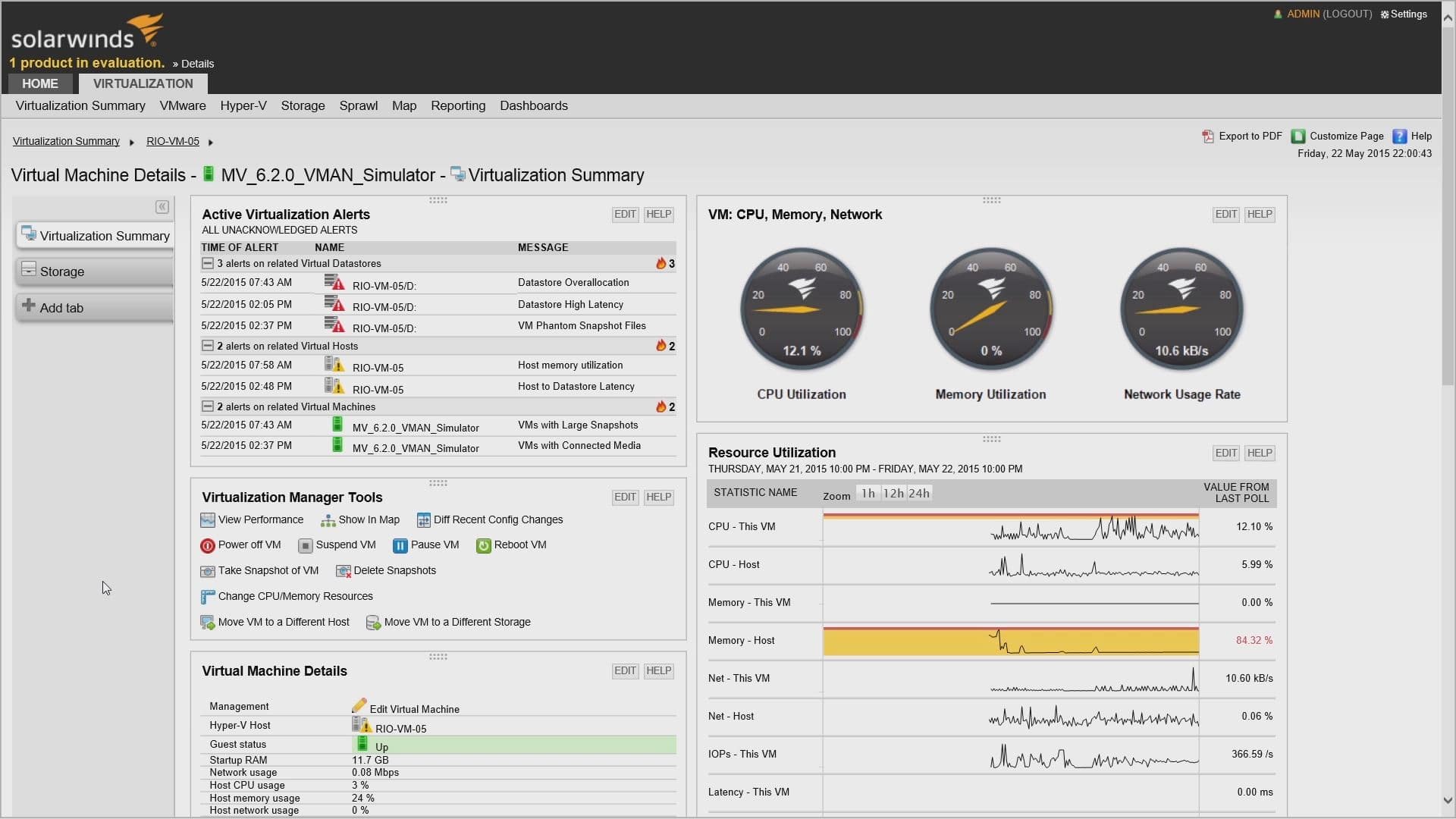 SolarWinds Virtualization Manager