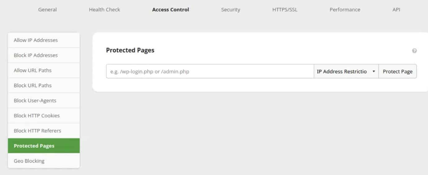 Sucuri website firewall protected pages