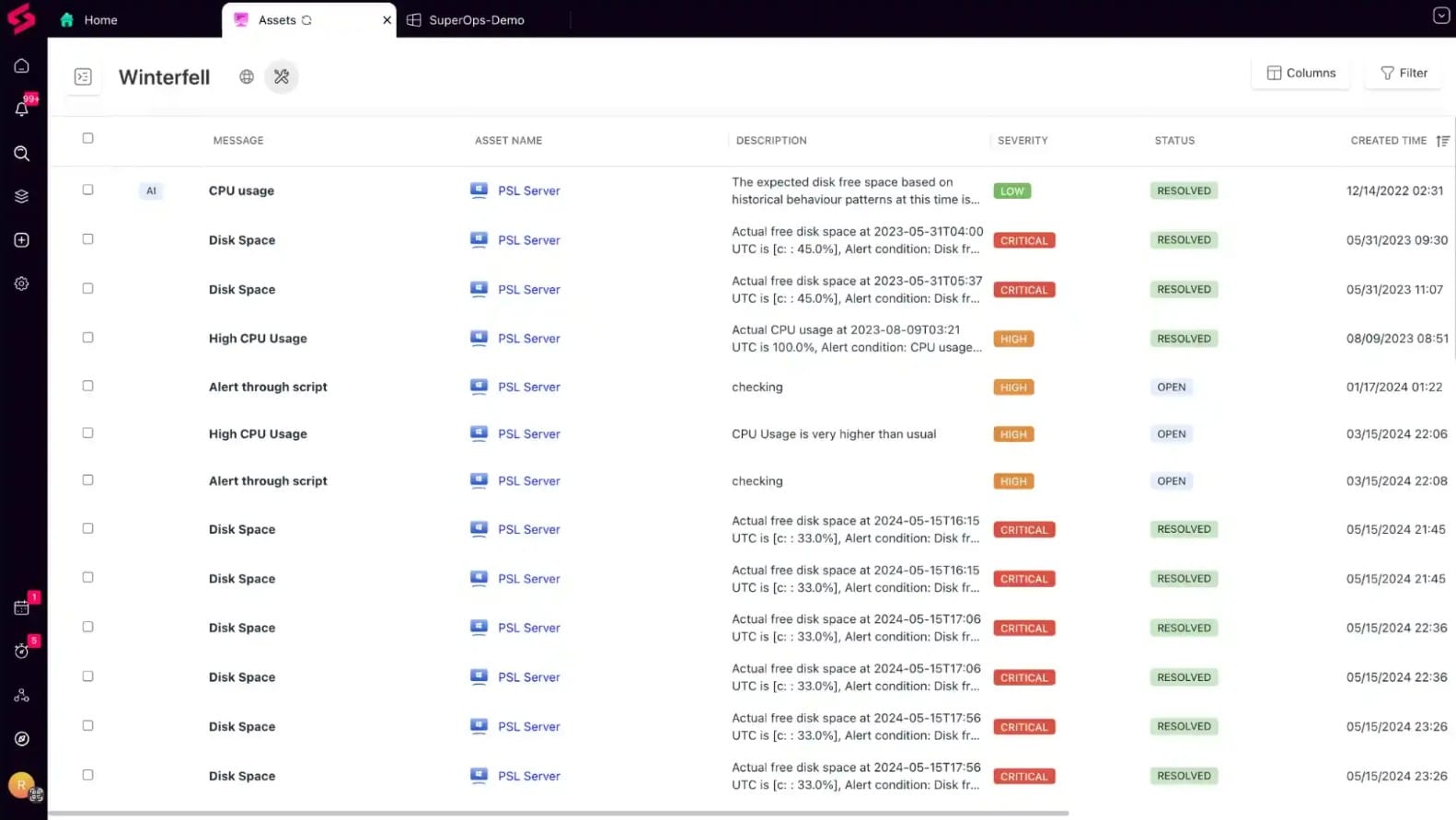 Superops RMM Assets
