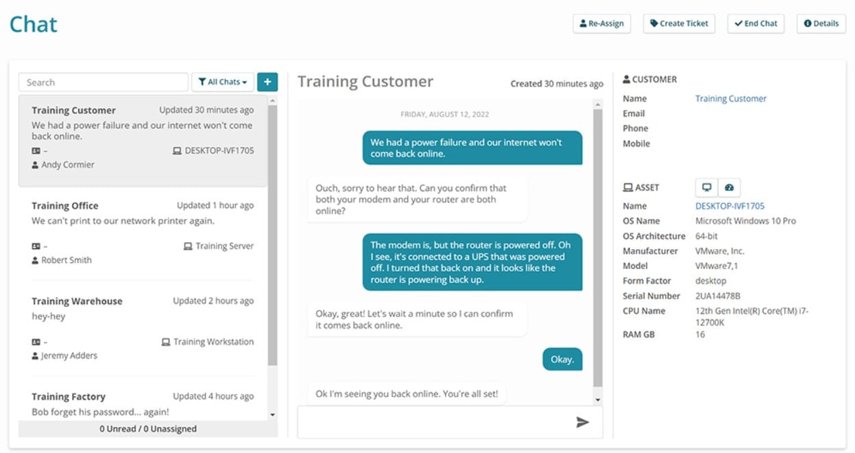 Syncrosecure PSA Live Chat