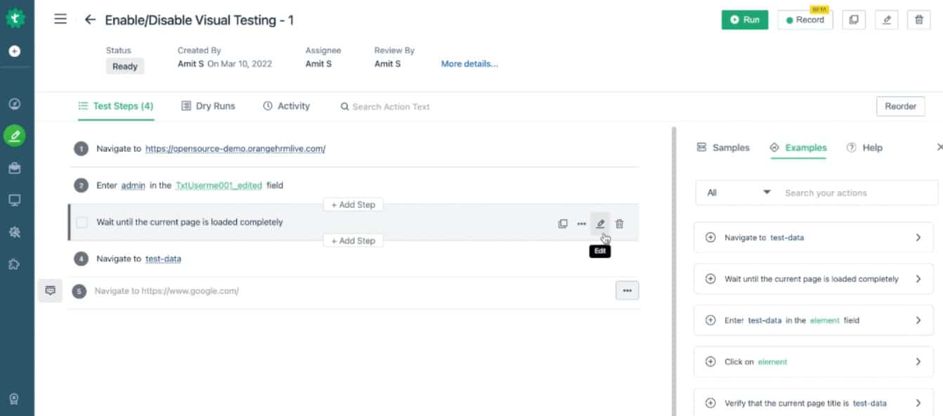 TestSigma software testing