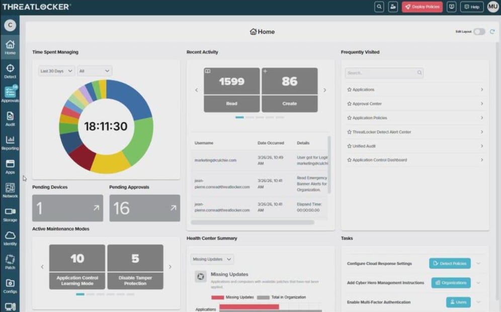 Threatlocker dashboard