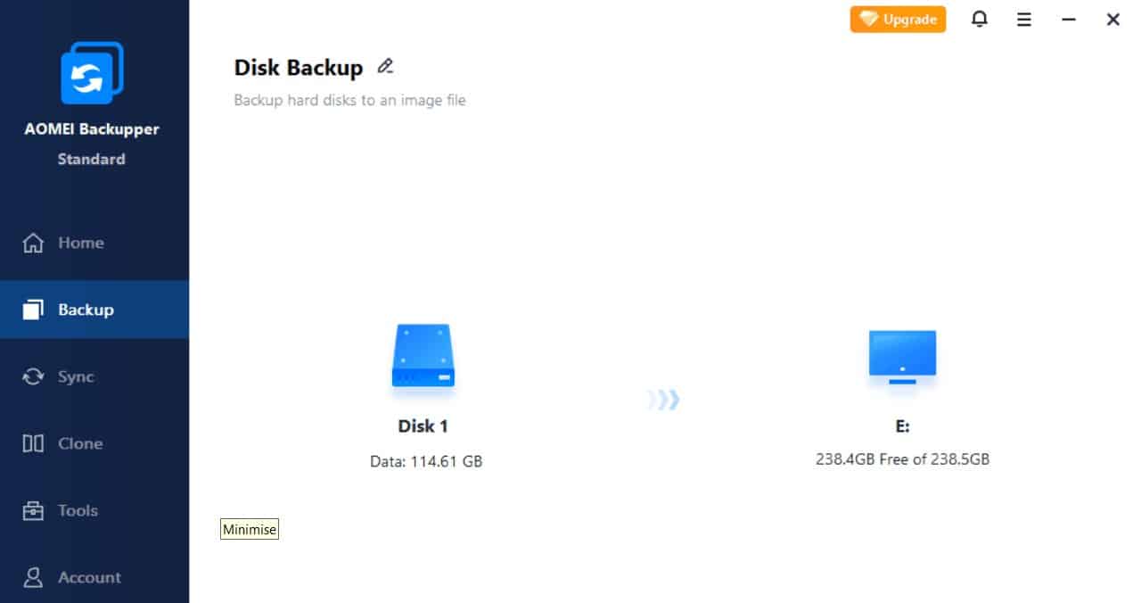 Ubackup disk imaging