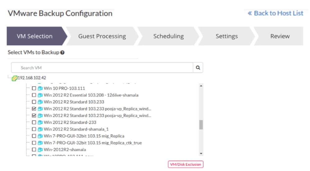 Vembu BDR Suite VM Backup