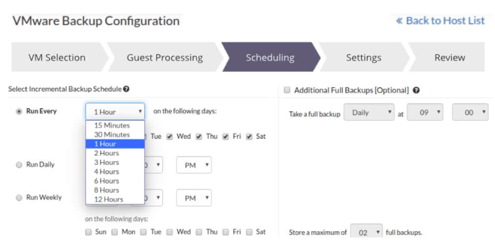 Vembu VMWare backup