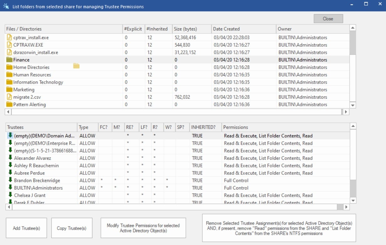 Visual Click NTFS Permissions
