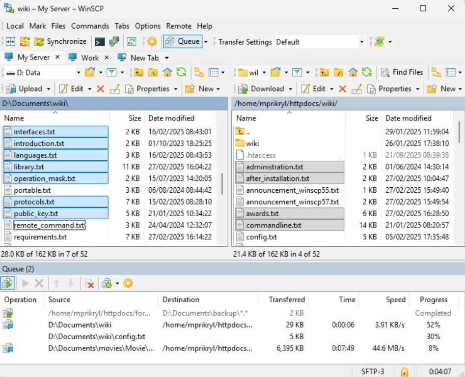 WinSCP ftp sftp