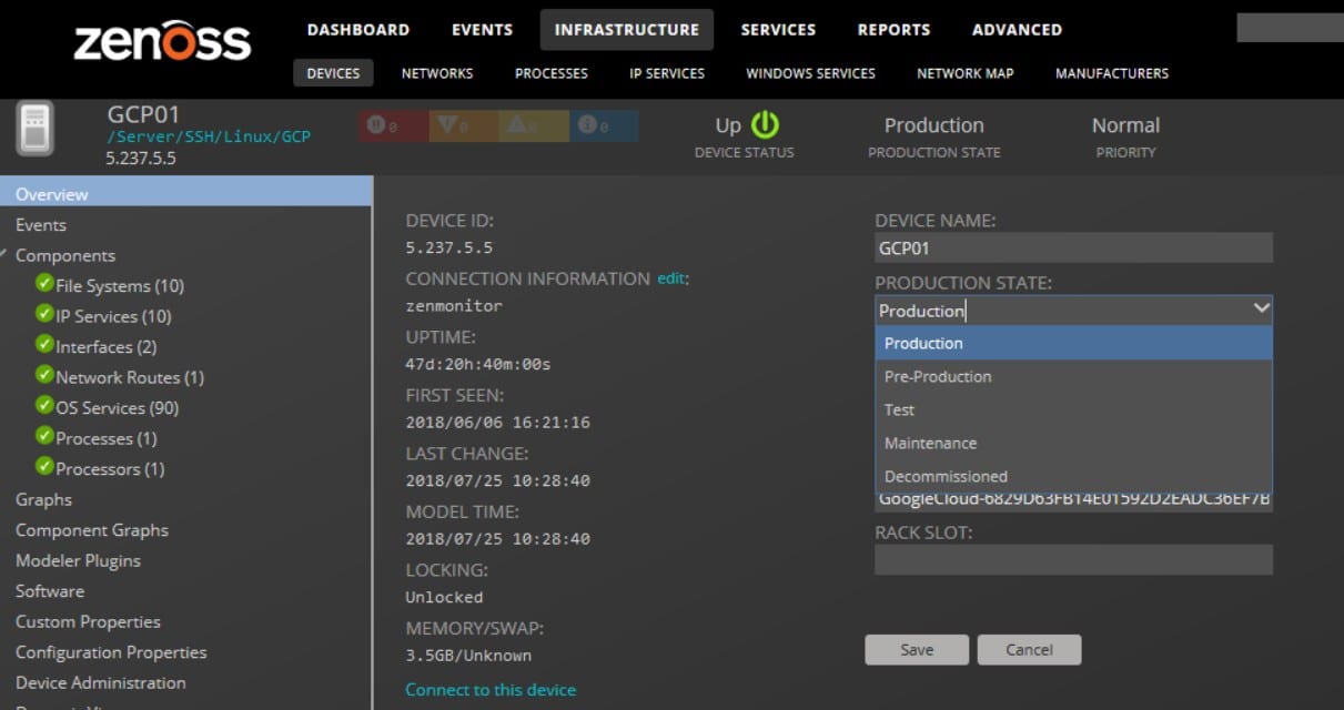 Zenoss GCP